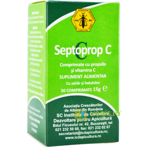 Septoprop cu Vitamina C 30cpr, INSTITUTUL APICOL, Remedii Capsule, Comprimate, 1, Vegis.ro