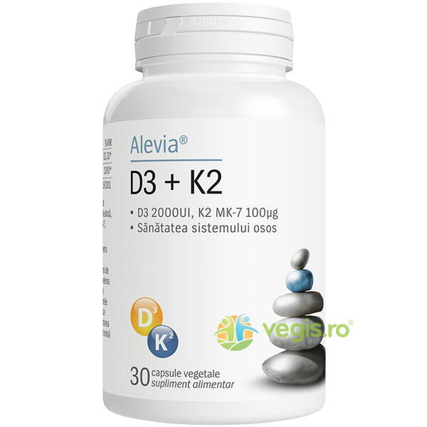 Vitamina D3+K2 30cps, ALEVIA, Vitamine, Minerale & Multivitamine, 1, Vegis.ro