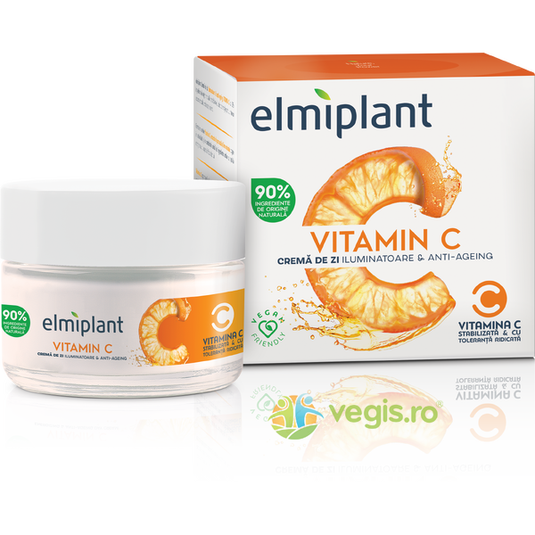 Crema de Zi Iluminatoare Anti-Ageing Vitamin C 50ml, ELMIPLANT, Cosmetice ten, 1, Vegis.ro