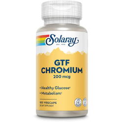 Chromium GTF (Crom) 200mcg 100cps vegetale Secom, SOLARAY