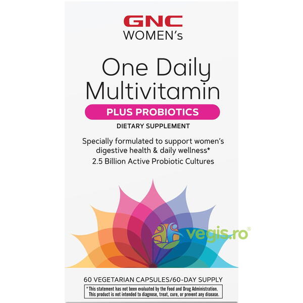 Complex de Multivitamine cu Probiotice pentru Femei Lab4 60cps, GNC, Vitamine, Minerale & Multivitamine, 2, Vegis.ro