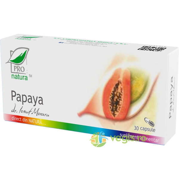 Papaya 30cps, MEDICA, Remedii Capsule, Comprimate, 1, Vegis.ro