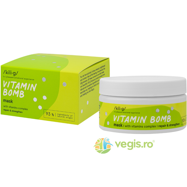 Masca Reparatoare pentru Par cu Complex de Vitamine Vitamin Bomb 200ml, KILIG, Cosmetice Par, 1, Vegis.ro