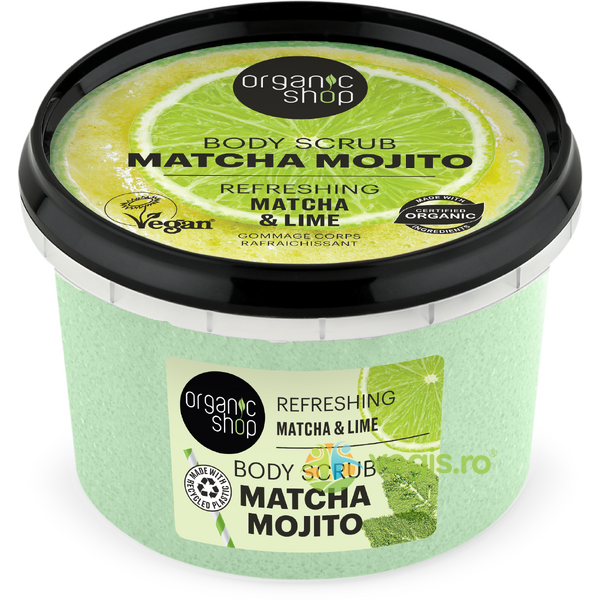 Scrub de Corp cu Matcha si Lime Matcha Mojito 250ml, ORGANIC SHOP, Corp, 1, Vegis.ro