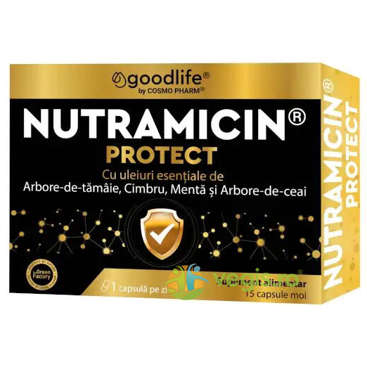Nutramicin Protect 15cps, COSMOPHARM, Remedii Capsule, Comprimate, 1, Vegis.ro