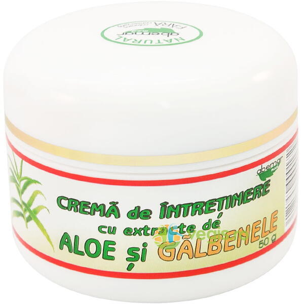 Crema de Intretinere cu Extract de Aloe si Galbenele 50g, ABEMAR MED, Unguente, Geluri Naturale, 1, Vegis.ro