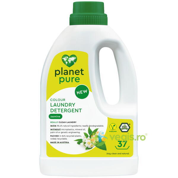 Detergent pentru Rufe Colorate cu Iasomie Ecologic/Bio 1.48L, PLANET PURE, Detergenti de Rufe, 1, Vegis.ro