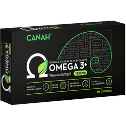 Omega 3+ (Capsule cu Ulei de Canepa si In) 30cps CANAH