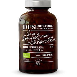 Spirulina + Chlorella 400mg Ecologica/Bio 375cps DIET FOOD