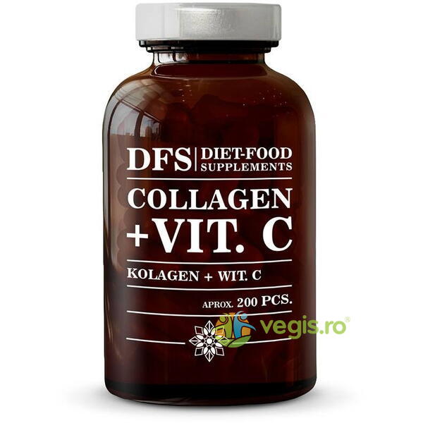 Colagen + Vitamina C 300mg 200cps, DIET FOOD, Capsule, Comprimate, 1, Vegis.ro