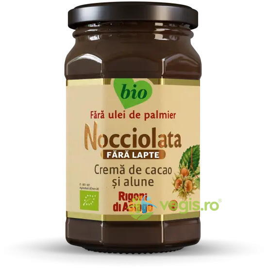 Crema cu Cacao si Alune de Padure fara Lapte (Nocciolata) Ecologica/Bio 250g, RIGONI DI ASIAGO, Creme tartinabile, 1, Vegis.ro