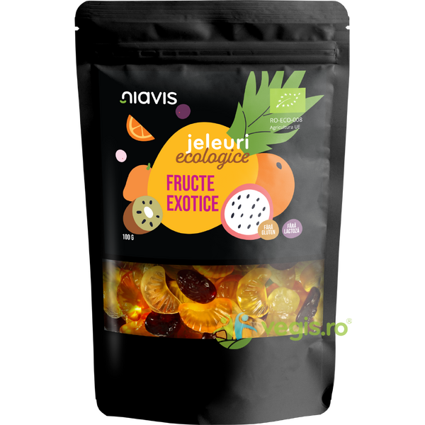 Jeleuri Fructe Exotice fara Gluten Ecologice/Bio 100g, NIAVIS, Jeleuri naturale, 1, Vegis.ro