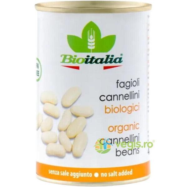 Fasole Cannellini Ecologica/Bio 400g, BIOITALIA, Conserve Naturale, 1, Vegis.ro