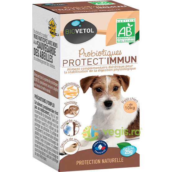 Probiotic Protect Immun pentru Catei Talie Mica (-10kg) 25g, BIOVETOL, Suplimente pentru Animale, 1, Vegis.ro