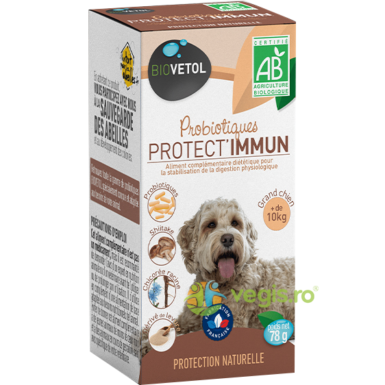 Probiotic Protect Immun pentru Catei Talie Mare  (+10kg) 78g, BIOVETOL, Suplimente pentru Animale, 1, Vegis.ro