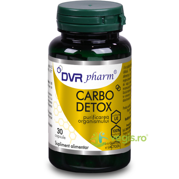Carbo Detox 30cps, DVR PHARM, Capsule, Comprimate, 1, Vegis.ro