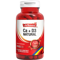 Calciu + Vitamina D3 Natural 30cps ADNATURA