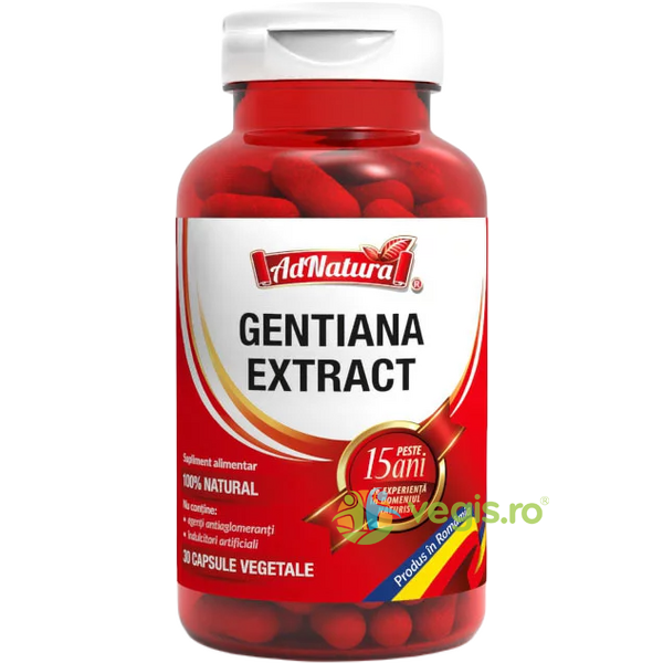 Extract de Gentiana 30cps, ADNATURA, Capsule, Comprimate, 1, Vegis.ro