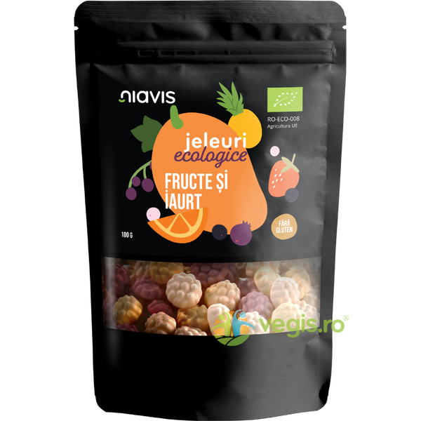 Jeleuri cu Fructe si Iaurt fara Gluten Ecologice/Bio 100g, NIAVIS, Jeleuri naturale, 1, Vegis.ro