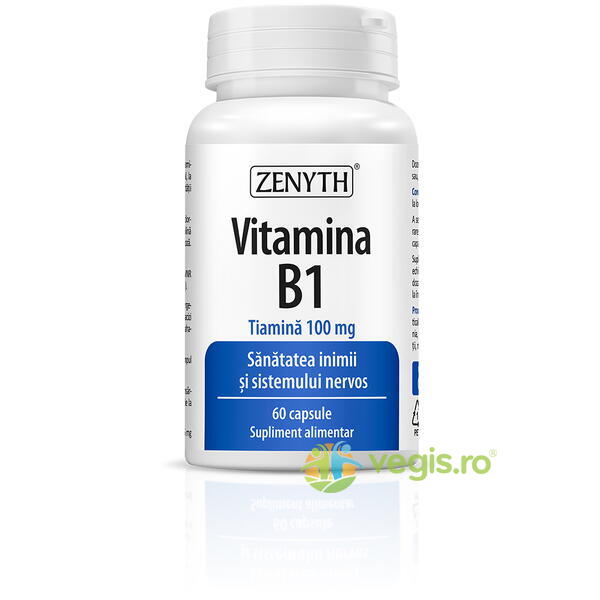 Vitamina B1 60cps, ZENYTH PHARMA, Capsule, Comprimate, 3, Vegis.ro