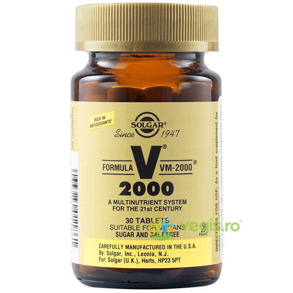 Formula VM-2000 30tb, SOLGAR, Remedii Capsule, Comprimate, 1, Vegis.ro