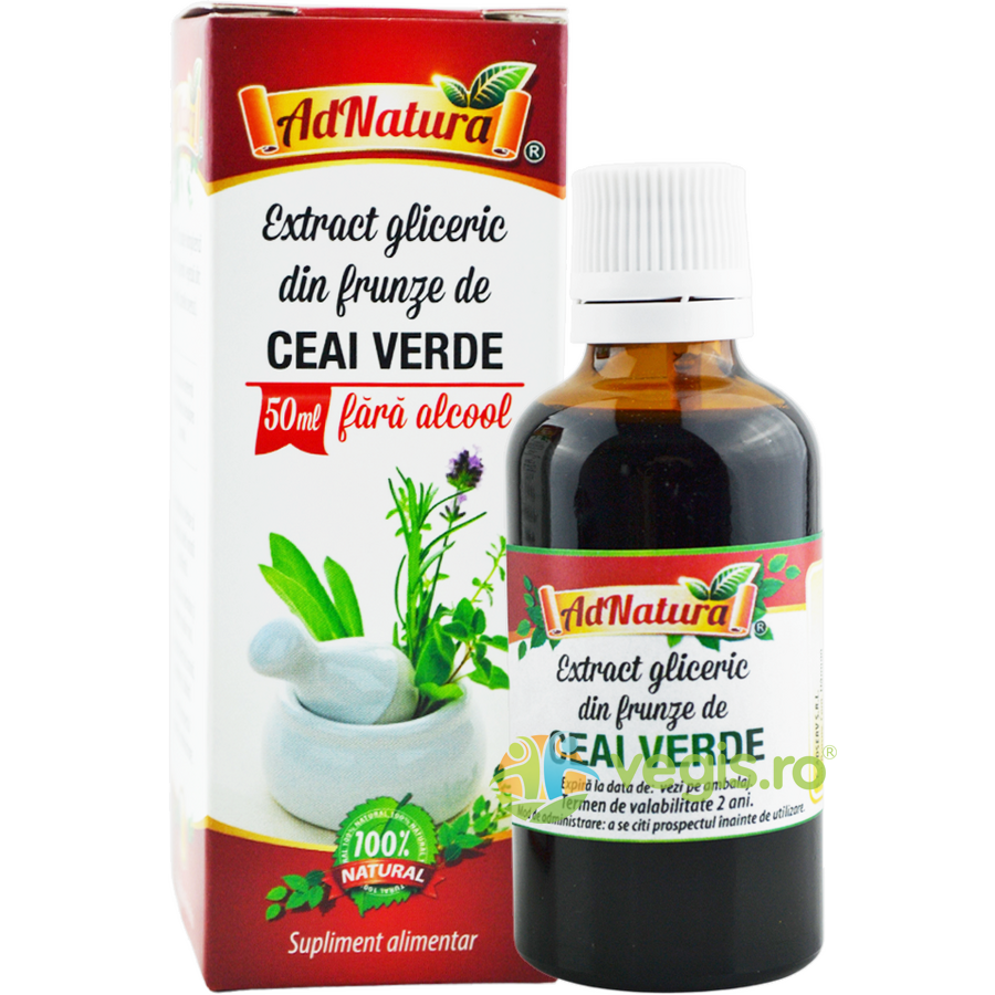 Extract Gliceric cu Ceai Verde fara Alcool 50ml