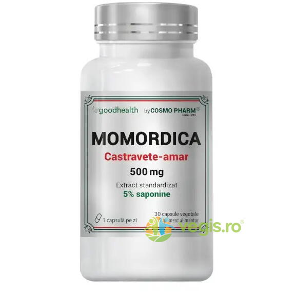 Momordica (Castravete Amar) 500mg 30cps, COSMOPHARM, Remedii Capsule, Comprimate, 1, Vegis.ro