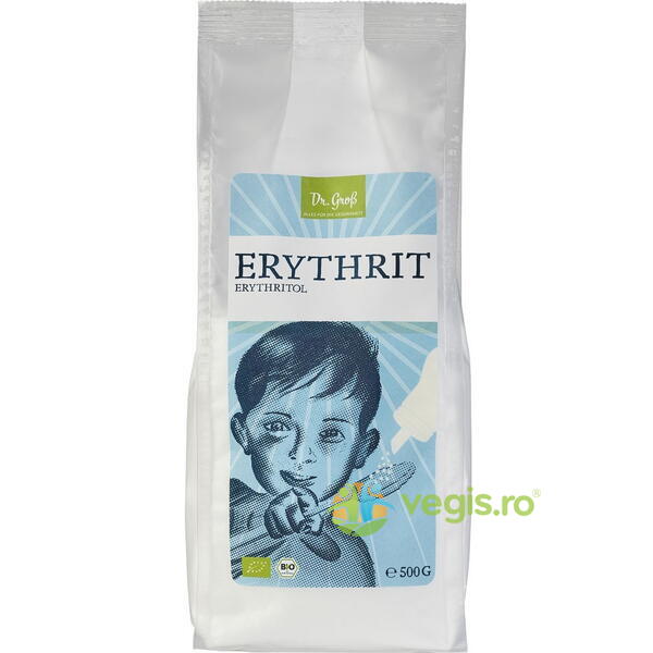 Erythritol (Eritritol/ Eritriol) Ecologic/Bio 500g, DR. GROB, Indulcitori naturali, 1, Vegis.ro