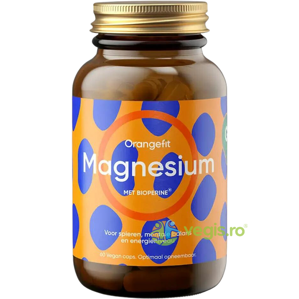 Magneziu cu Bioperine® 60cps, Orangefit, Vitamine, Minerale & Multivitamine, 1, Vegis.ro