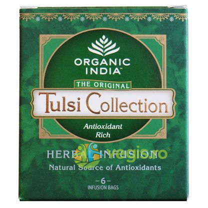 Ceai Tulsi Collection (cutie cu 6 pliculete) ORGANIC INDIA, CADOU, Ceaiuri doze, 1, Vegis.ro