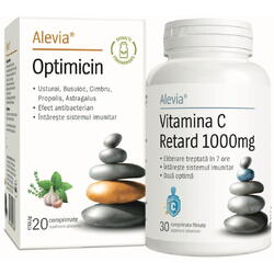 Pachet Optimicin 20cps + Vitamina C Retard 1000mg 30cps ALEVIA