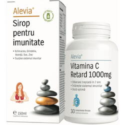 Sirop pentru Imunitate 150ml + Vitamina C Retard 1000mg 30cps ALEVIA