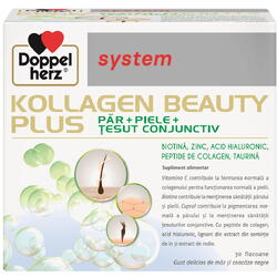 Kollagen (Colagen) Beauty Plus System pentru Par si Piele cu Biotina si Acid Hialuronic 30dz DOPPEL HERZ
