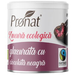 Zmeura Glazurata cu Ciocolata Neagra Ecologica/Bio 100g PRONAT