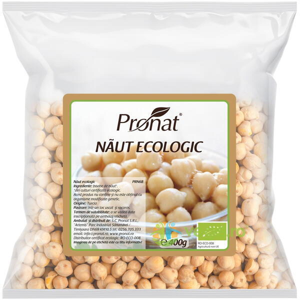 Naut Ecologic/Bio 400g, Pronat Foil Pack, Leguminoase, 1, Vegis.ro