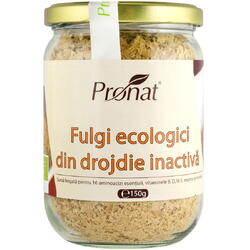 Fulgi din Drojdie Nutritiva Inactiva Ecologici/Bio 150g Pronat Glass Pack