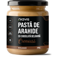 Pasta de Arahide cu Ciocolata Belgiana Cremoasa Ecologica/Bio 200g NIAVIS