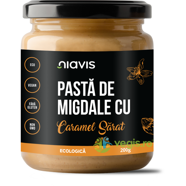 Pasta de Migdale cu Caramel Sarat Ecologica/Bio 200g, NIAVIS, Creme tartinabile, 1, Vegis.ro