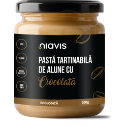 Pasta Tartinabila de Alune cu Ciocolata Eologica/Bio 200g NIAVIS