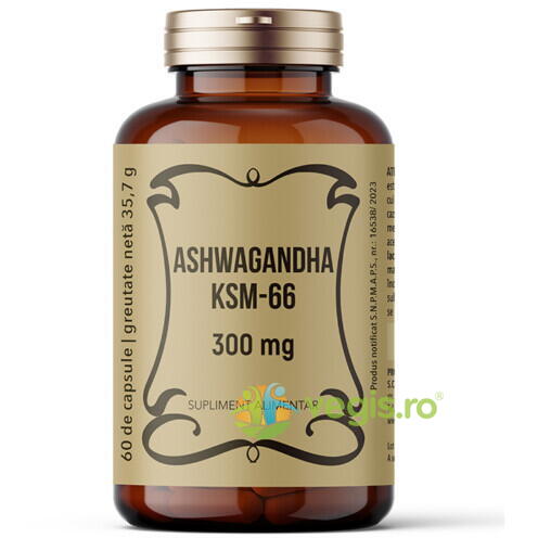 Ashwagandha KSM-66 300mg 60cps, REMEDIA, Remedii Capsule, Comprimate, 1, Vegis.ro