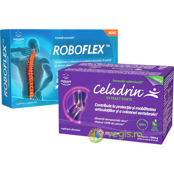 Celadrin Extract Forte 60cps + Roboflex 30cps Good Days Therapy,, BIOPOL, Pachete Suplimente, 1, Vegis.ro