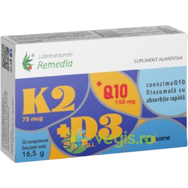 K2+D3+Q10 Ubiqsome 30cpr