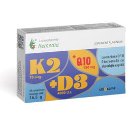 K2+D3+Q10 Ubiqsome 30cpr REMEDIA