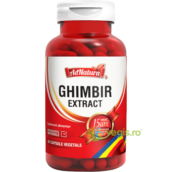 Extract Ghimbir 30cps, ADNATURA, Remedii Capsule, Comprimate, 1, Vegis.ro