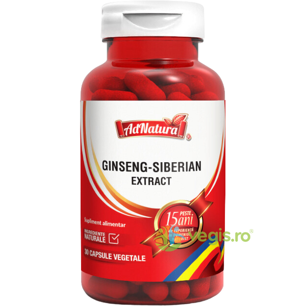 Extract Ginseng Siberian 30cps, ADNATURA, Remedii Capsule, Comprimate, 1, Vegis.ro
