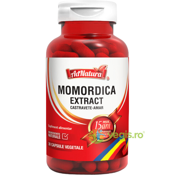 Extract Momordica (Castravete Amar) 30cps, ADNATURA, Remedii Capsule, Comprimate, 1, Vegis.ro
