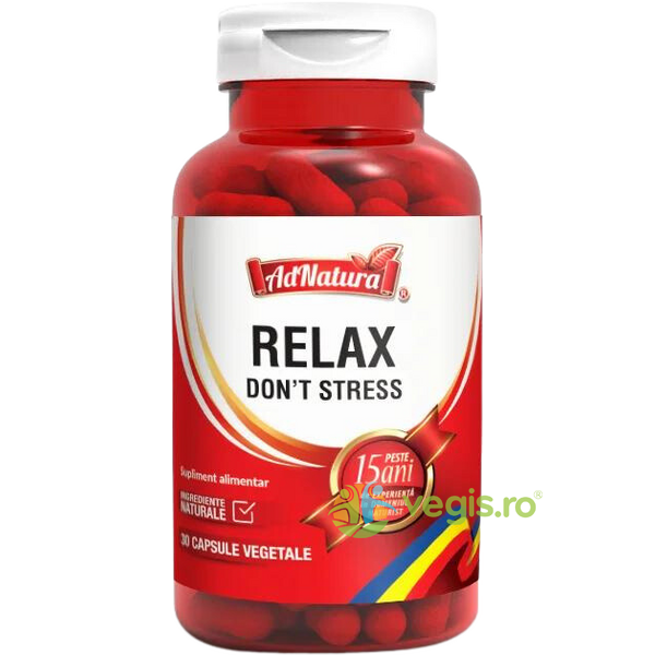 Relax Don't Stress 30cps, ADNATURA, Remedii Capsule, Comprimate, 1, Vegis.ro