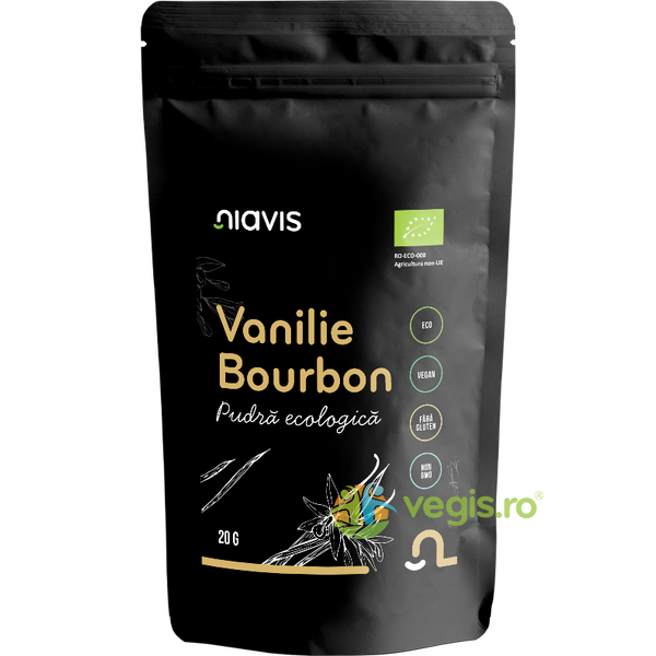 Vanilie de Bourbon Pulbere Ecologica/Bio 20g, NIAVIS, Mirodenii prajituri, 1, Vegis.ro