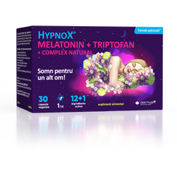 Hypnox Melatonin + Triptofan + Complex Natural 30cps vegetale Good Days Therapy, BIOPOL
