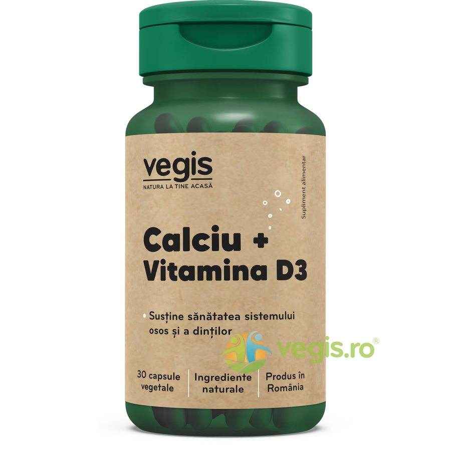 Calciu + Vitamina D3 30cps vegetale